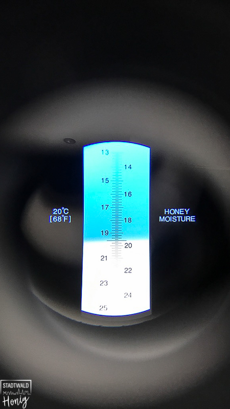 Wassergahelt im Refraktometer